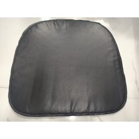 Noor Lambskin Leather Black Round Edge Stuhlauflage | Esszimmer Sitzauflage Für Zuhause Und Büro Einweihungsparty Geschenke Dine Leder Stuhlkissen von NoorleatherStore