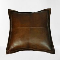 Noor Lammfell Leder Kissenhülle | Square Antik Braun Distress Dekorative Überwurf Abdeckung Wohnzimmer Hochzeitsgeschenk von NoorleatherStore