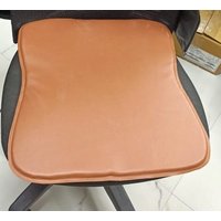 Noor Lammfellleder Square Tan Chair Pad | Abgerundete Kanten Stuhlkissen in Kurviger Form Housewarming Geschenke von NoorleatherStore