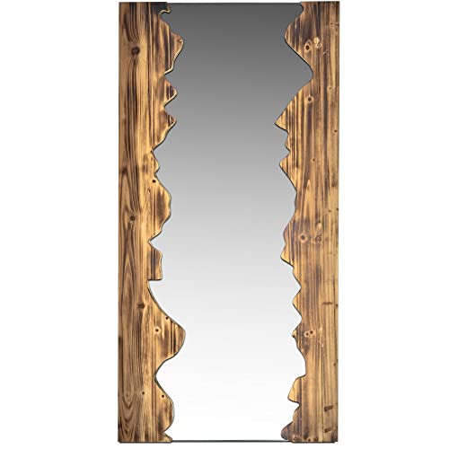 Norbe | Rechteckiger Wandspiegel Lagan 140 x 70 cm | Moderner Wandspiegel | Dekorativer Spiegel mit Rahmen | Spiegel mit Holzrahmen | Großer moderner rechteckiger Spiegel von Norbe