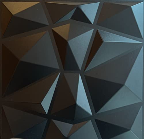 Nord Plus - 3D Polystyrol Wand Deckenpaneele Diamant Schwarz (6 m²/24 Stück) von Nord Plus