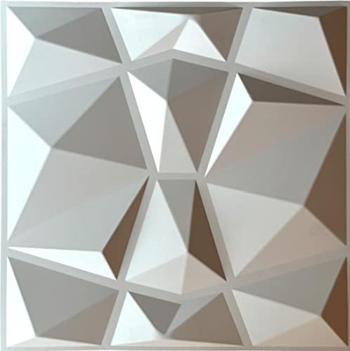 Nord Plus - 3D Polystyrol Wand Deckenpaneele weißer Diamant (3 m²/12 Stück) von Nord Plus