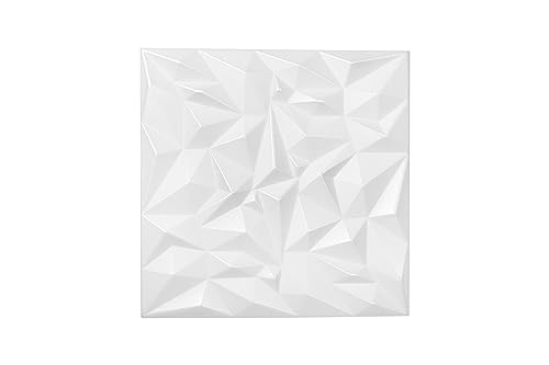 Nord Plus - Wandpaneele aus Styropor 3D Paneele für Decke Dekor Wandverkleidung Paneele (Crystal White, 12) von Nord Plus