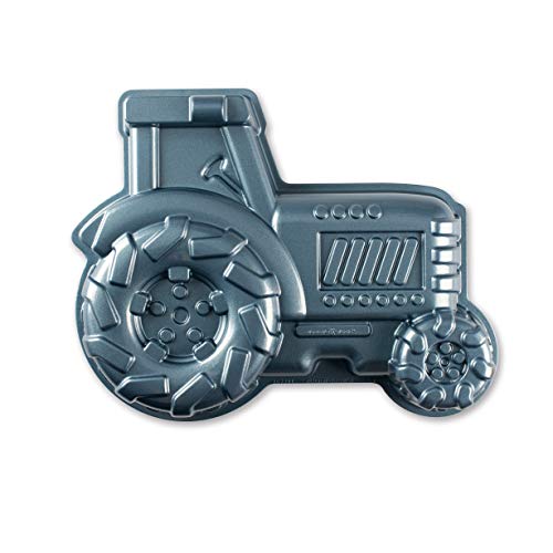 Nordic Ware 51525AMZ Tractor Pan Traktor Kuchenform, Aluminium, Blue metallic Finish von Nordic Ware