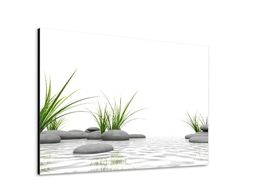 NORILIVING Muster Duschrückwand Fliesenersatz Dusche 20x29 cm Motiv Zen Steine Gras | Duschwand ohne Bohren | Aluverbundplatte 3 mm von Noriliving