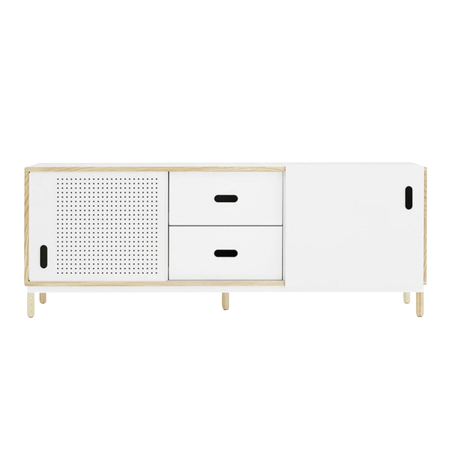 Normann Copenhagen - Kabino Sideboard mit Schubladen - esche/weiß/L x H x T: 161.8 x 61 x 42cm von Normann Copenhagen