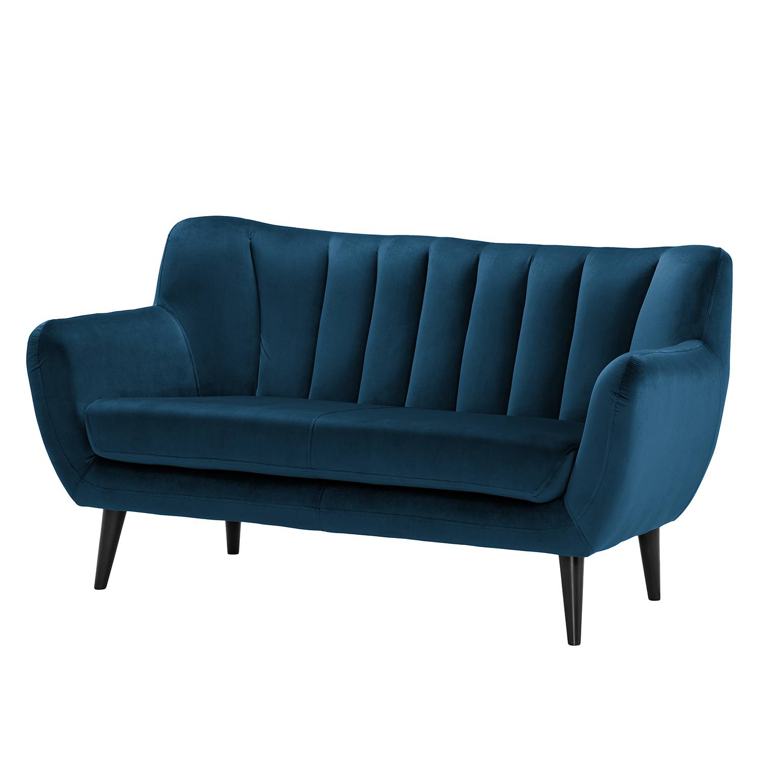 Norrwood Sofa Polva I 2-Sitzer Marineblau Samt 155x82x81 cm von Norrwood