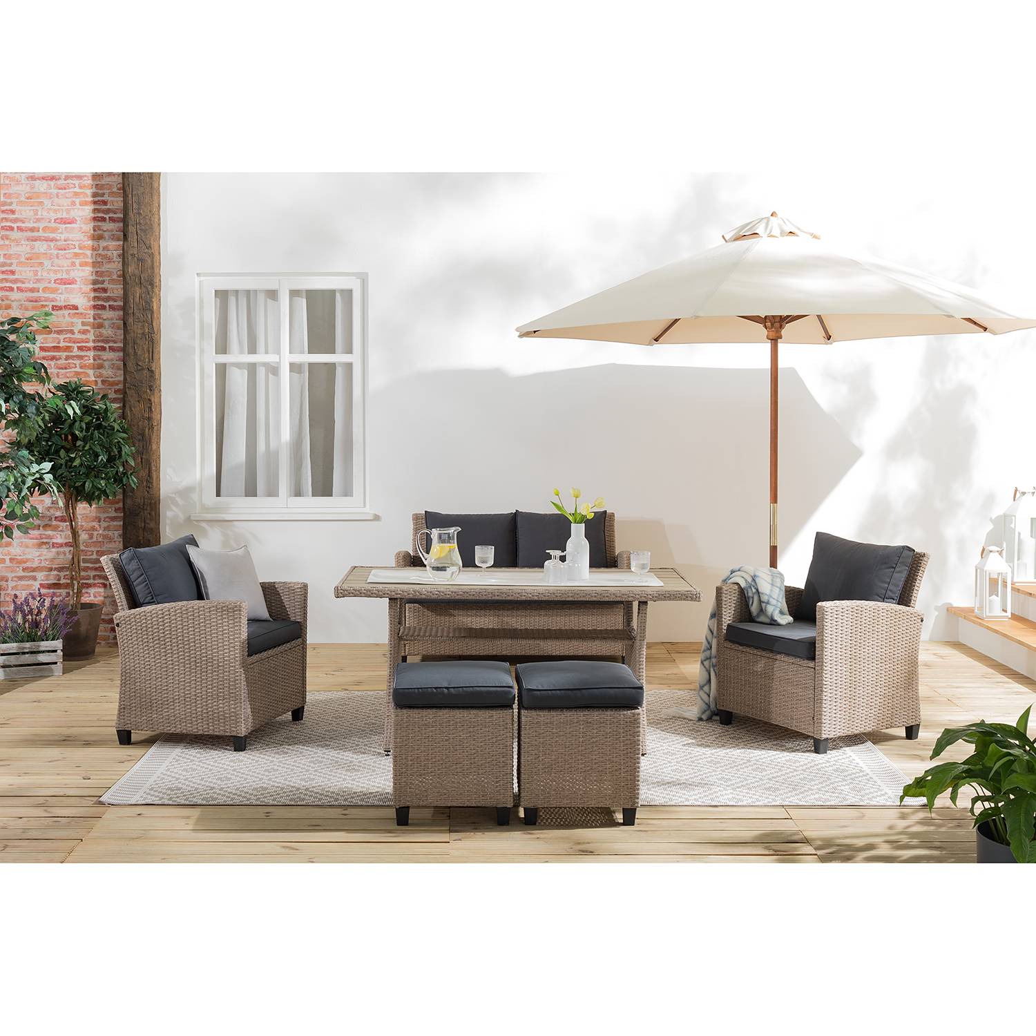 In-/Outdoor-Teppich Karo von Northrugs