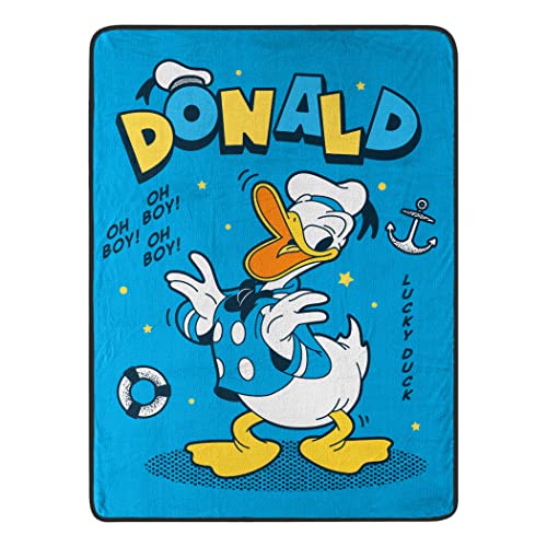 Northwest Disney's Donald Duck Micro Raschel Überwurfdecke, 116,8 x 152,4 cm, Lucky Duck von Northwest