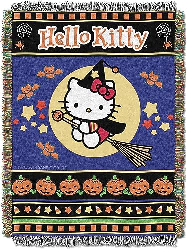 Northwest Sanrio Hello Kitty Überwurfdecke, gewebt, 121,9 x 152,4 cm, Mehrfarbig von Northwest