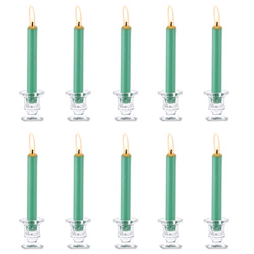 NUPTIO 10 Stück Glaskegel-Kerzenhalter, 10er-Set, Sechseck, 2.3 Zoll Hoch, Passend Für Alle Kerzenleuchter In Standardgröße von NUPTIO