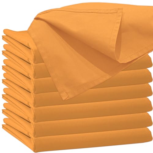 Glatte Bettlaken ohne Gummizug 70 x 140 cm Orange Uni Baumwolle Haustuch Einfache Klassische Hotel Bettücher ohne Spanngummi Kinderbett Laken Leintuch Haushaltstuch von Nurtextil24