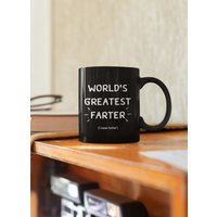 Lustige Vatertag Tasse, Worlds Greatest Farter Best Lustiges Geschenk Für Papa, Tasse Schwarze von NuurGifts