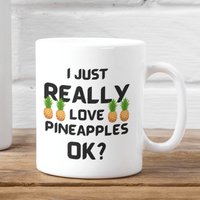 Niedliche Ananas-Becher, Ich Liebe Ananas-Liebhaber-Becher, Lustige Ananas-Geschenk-Becher, Niedliche Ananas-Geschenk-Idee, Ananas-Thema-Becher von NuurGifts