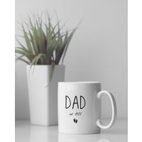 Papa Est 2021 Tasse, Kaffeetasse Für Neuen Papa, Papa-To-Be Geschenk, Neuer Vater Geschenkidee, Geschenk von NuurGifts
