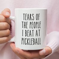 Tränen Der Leute, Die Ich Bei Pickleball Geschlagen Habe, Pickleball-Kaffeebecher, Geschenk Für Spieler, Lustige Pickleball-Geschenke, Fügen von NuurGifts