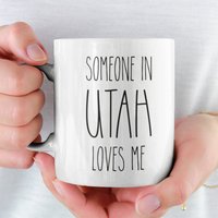 Utah Tasse, Ferngeschenk Für Freund, Miss You Geschenke, Freundin Kaffeetasse, Jemand in Ohio Liebt Mich, Denk An Dich von NuurGifts