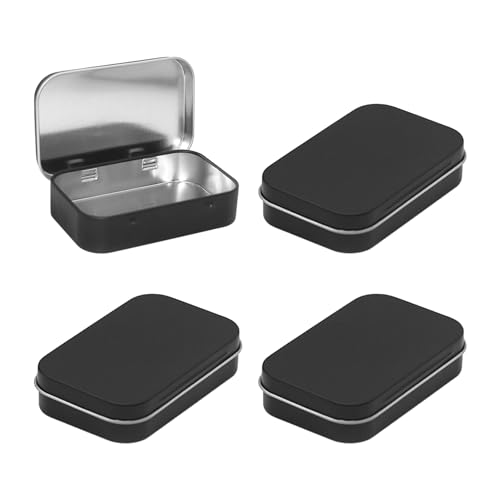 NyxSeat Set aus 4 tragbaren Klappboxen aus Metall zur Aufbewahrung kleiner Gegenstände wie Süßigkeiten oder Schmuck. Ideal für das Nötigste des täglichen Bedarfs und die einfache Inneneinrichtung von NyxSeat