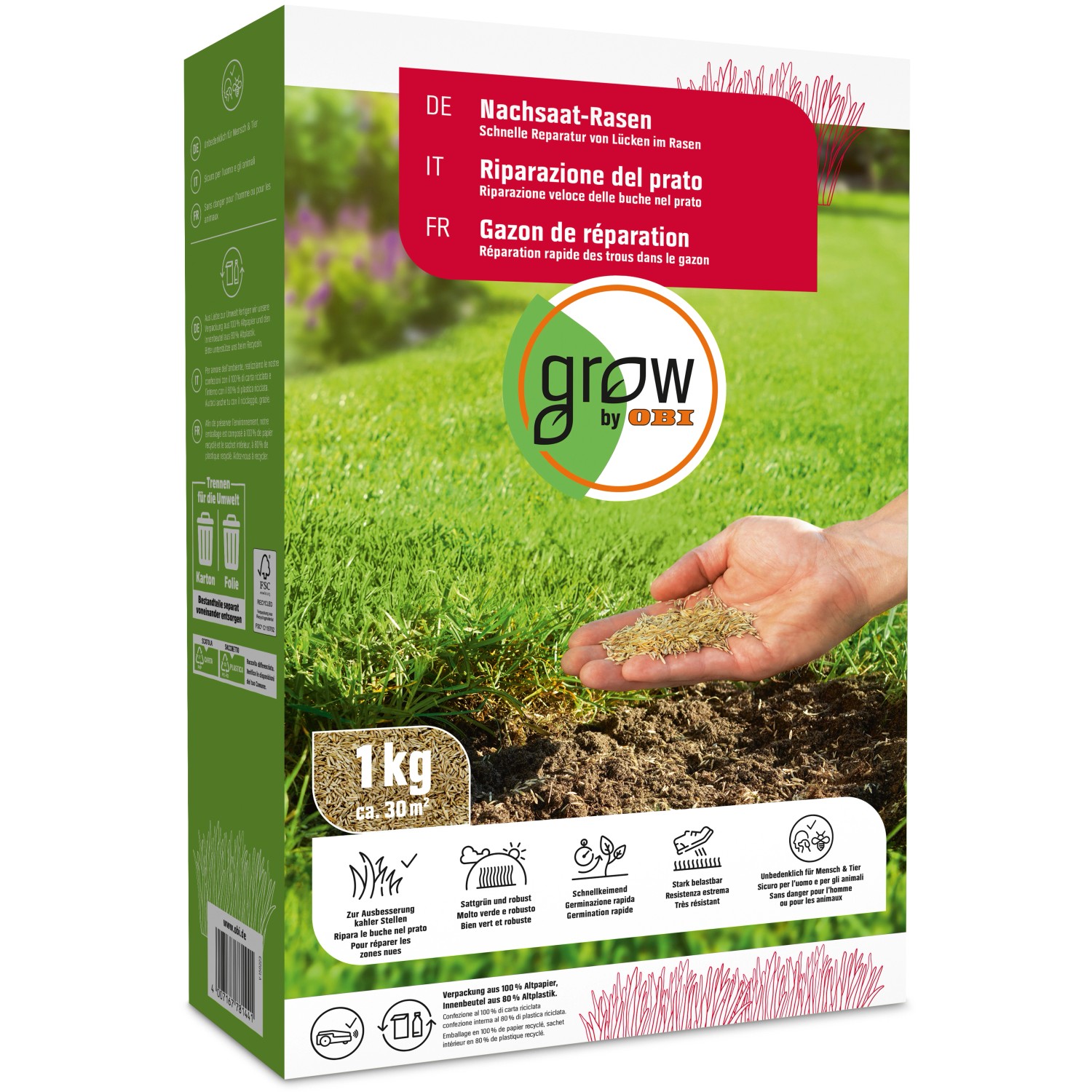 OBI Rasen-Nachsaat 1 kg von GROW by OBI