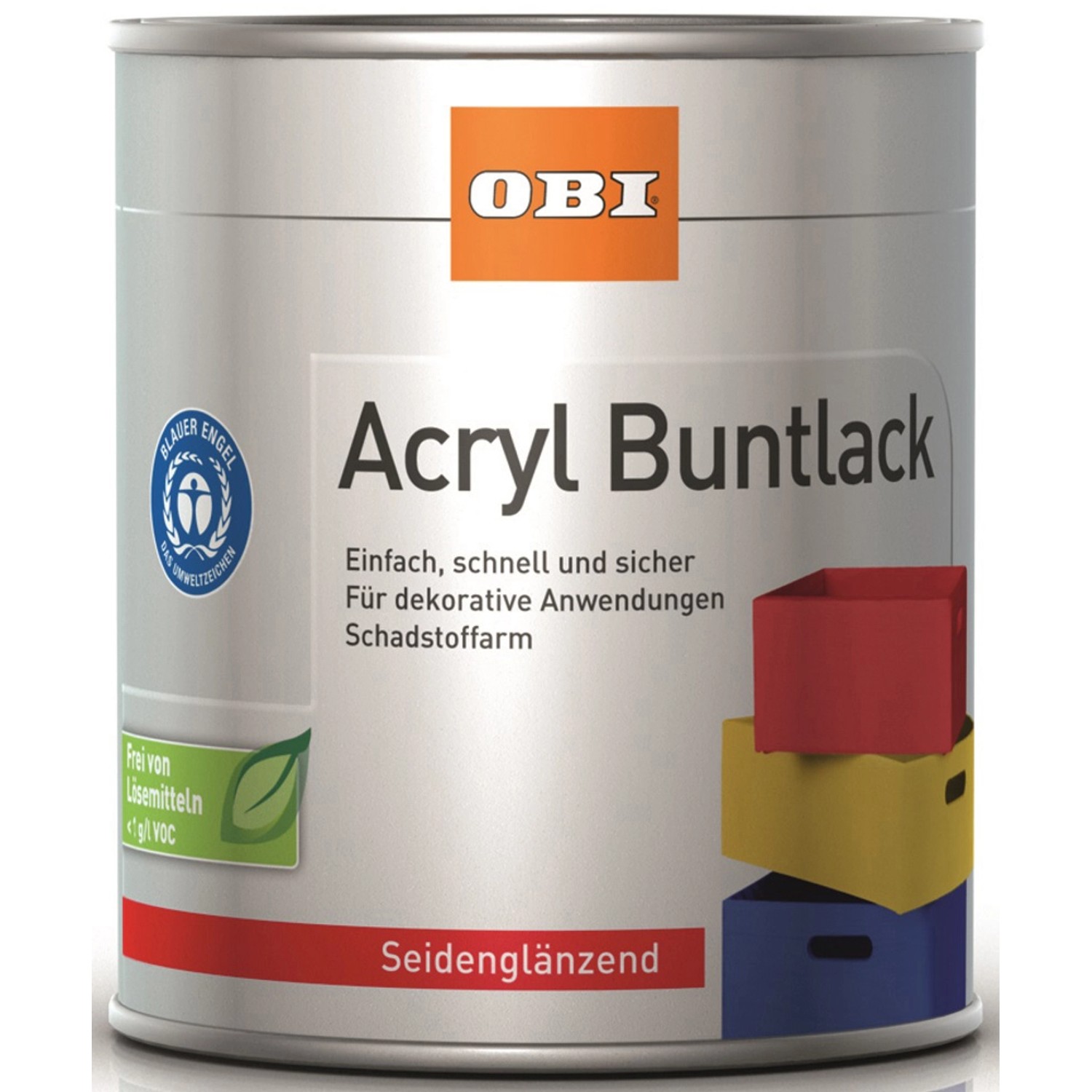 OBI Acryl Buntlack Lichtgrau seidenglänzend 500 ml von OBI