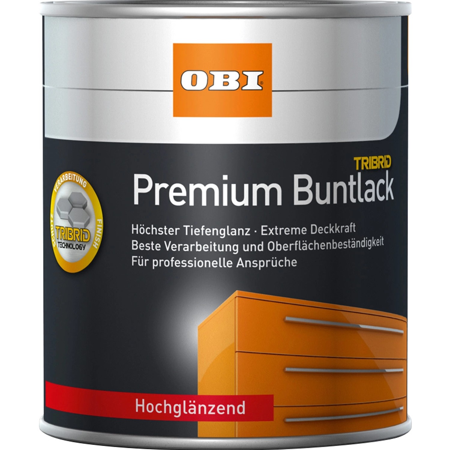 OBI Premium Buntlack Tribrid Anthrazit hochglänzend 125 ml von OBI