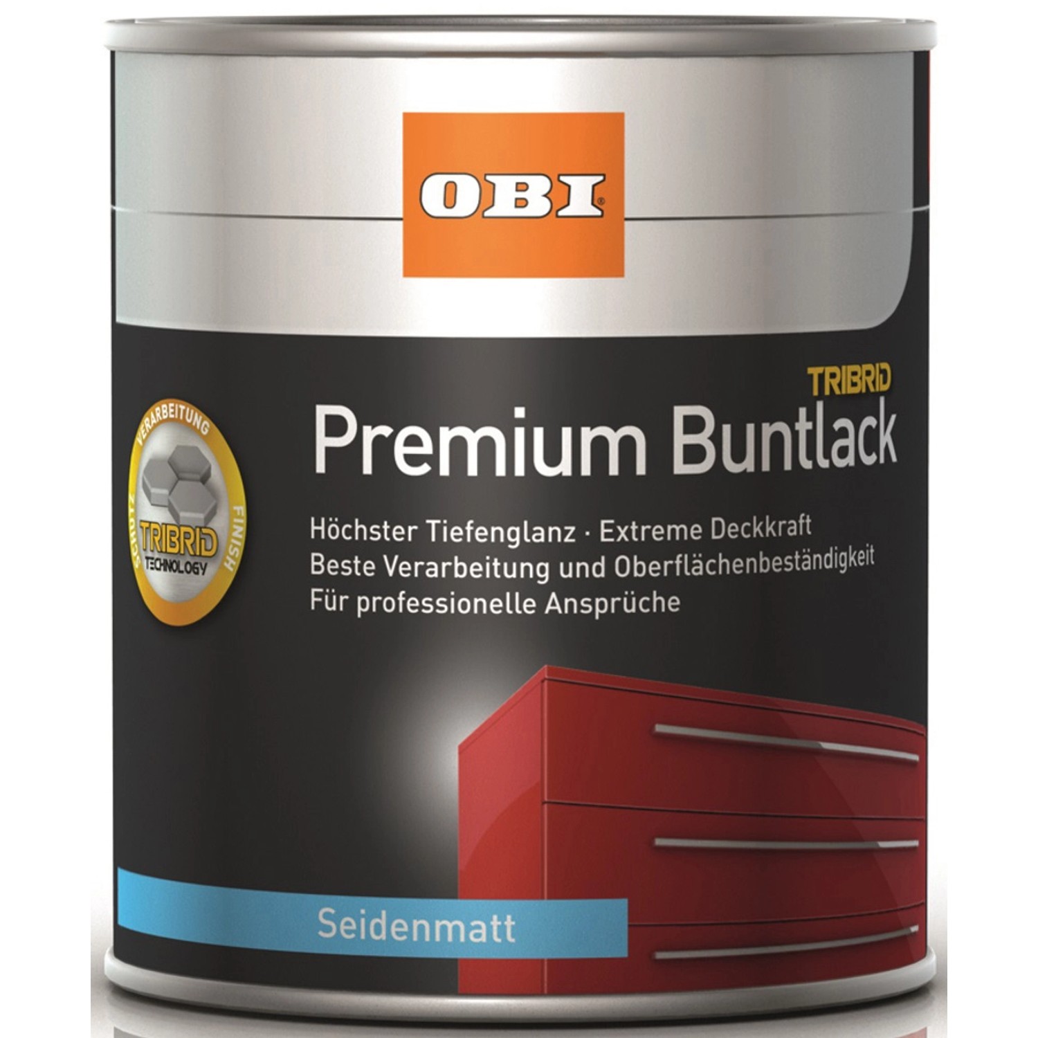 OBI Premium Buntlack Tribrid Moosgrün seidenmatt 750 ml von OBI