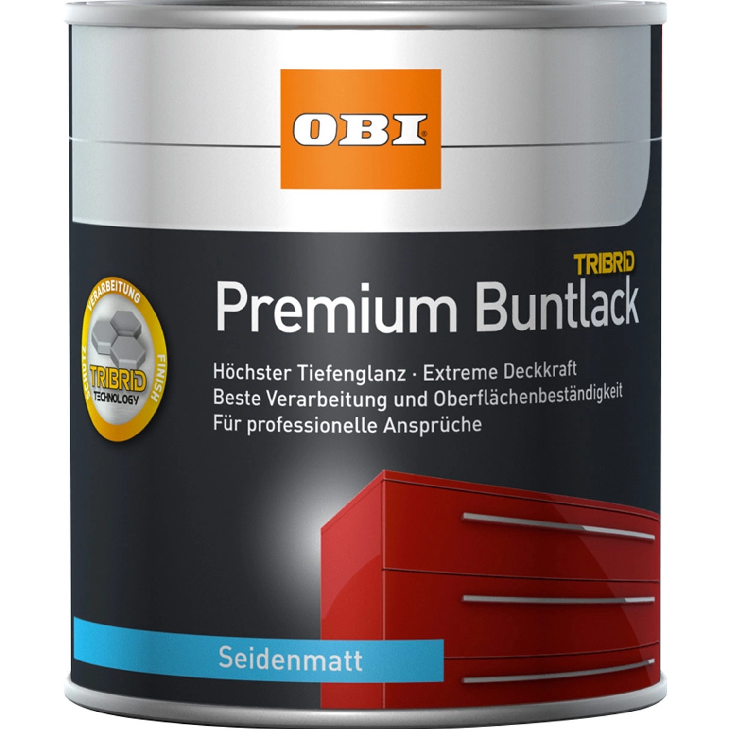 OBI Premium Buntlack Tribrid Silbergrau seidenmatt 125 ml von OBI