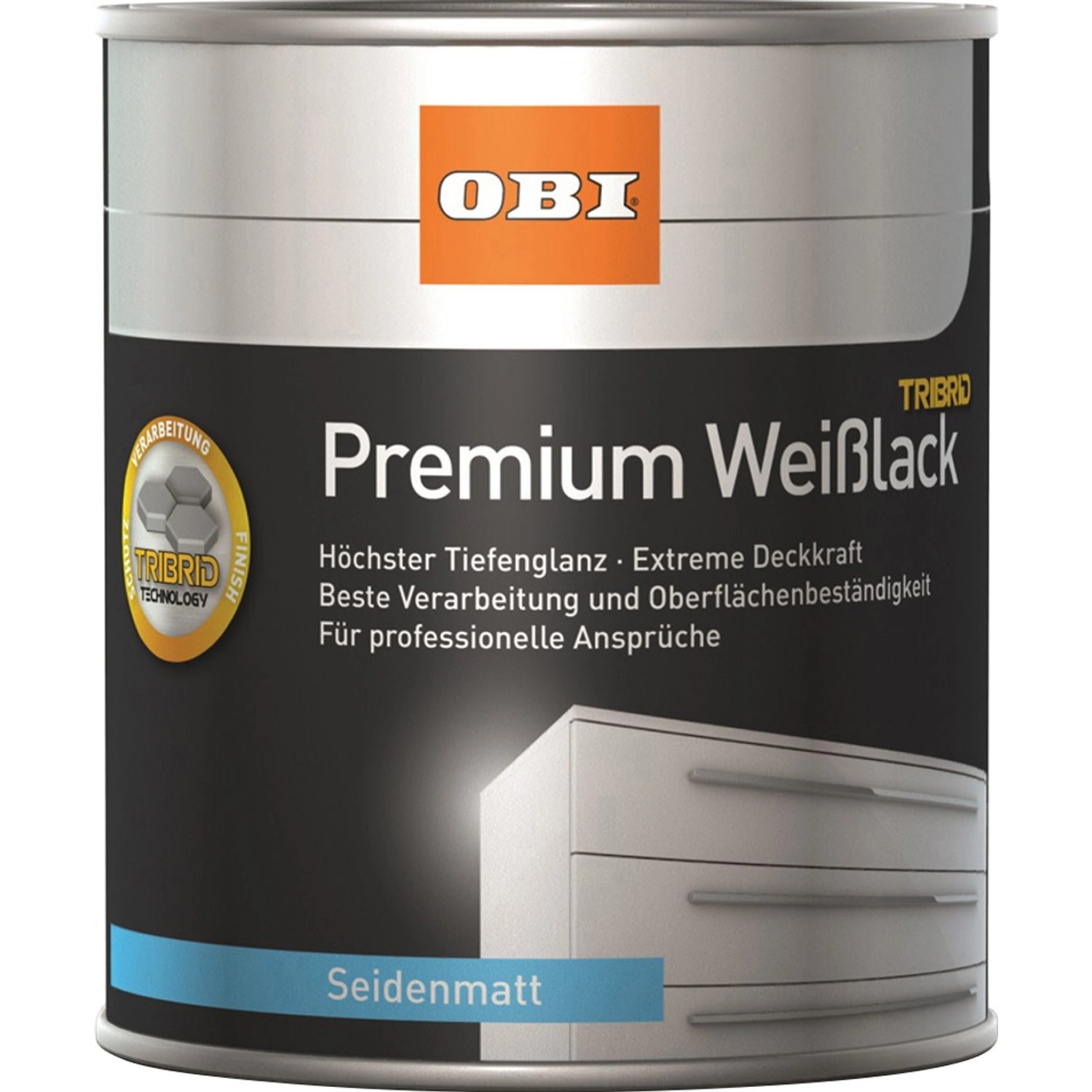 OBI Premium Weißlack Tribrid seidenmatt Weiß von OBI
