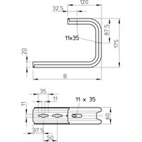 OBO Bettermann Vertr Deckenbügel 245mm TPD 245 FS - 6363814 von OBO Bettermann