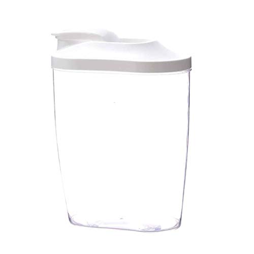OBiQuzz Box Nice Müsli Reis Lebensmittelbehälter Aufbewahrung Spender Kunststoff Küche Küche, Esszimmer & Bar Mehl Aufbewahrungsbehälter (White, L) von OBiQuzz