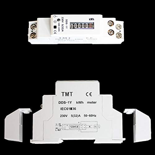 OCS.tec Wechselstromzähler Stromzähler Zwischenzähler 220/230 V Hutschine DIN DDS-1Y kwh Analoganzeige ZW1 von OCS.tec