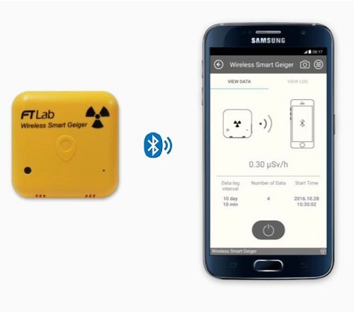 Smart Wireless Geigerzähler Strahlenmessgerät Dosimeter Radiometer Geiger-Müller Zähler iOS Android SMW von OCS.tec