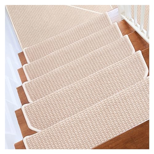 Teppich Treppenstufen Matten Stufenmatten Innen,Treppenteppich Selbstklebend Pflegeleichte,Anti-Rutsch Treppen Treppenstufen für Holzstufen,Treppenstufenauflage Weich Treppen-Teppich -Tritte ( Color : von ODAROS