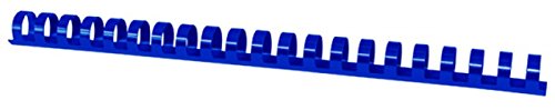 OFFICE PRODUCTS 20241615-01 Plastikbinderücken 100 Stück DIN A4 16mm (145 Seiten) Binderücken Bindungskämme Plastikbindung | Kunststoff | Farbe: Blau von OFFICER PRODUCTS
