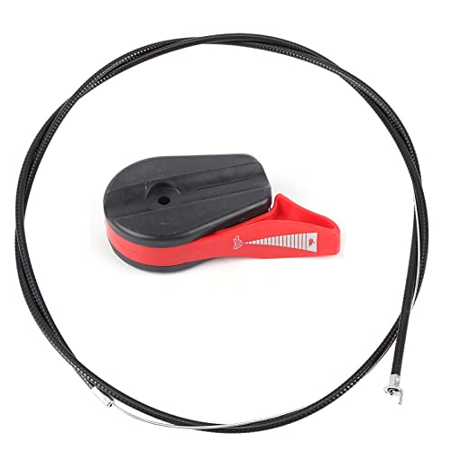 OKJHFD 65 Zoll Rasenmäher Drossel Kabel, Drossel Kabel Rasenmäher Steuersc Halter für Garten Rasenmäher(rot) von OKJHFD