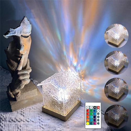 OKSANO Kristall Projektionslampe, Dynamic Kristall-Projektionslampe, mit Fernbedienung 16-Farben rotierenden Wasser-Muster Kristall Lampe für Zimmer,Wohnzimmer,Party von OKSANO