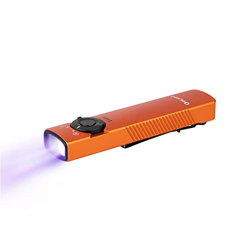 OLIGHT Arkfeld UV EDC Wiederaufladbare Taschenlampe mit dualer Lichtquelle, Weißlicht und UV Licht,1000 Lumen 85 Meter,Geeignet für die tägliche Beleuchtung und Fleckendetektion(Orange Neutralweiß) von OLIGHT