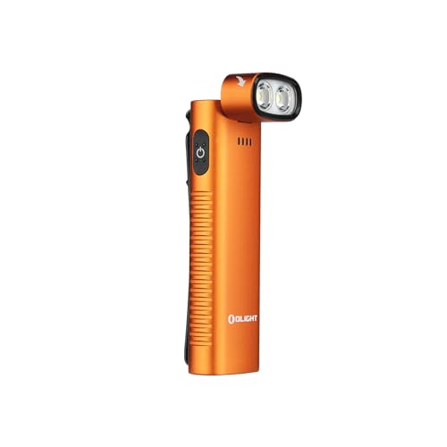 OLIGHT Arkflex LED Taschenlampe mit Gelenkkopf,Extrem Helle Taschenlampe 1000 LM mit 6 Modi,Taschenlampe Wiederaufladbar IPX7 Wasserdicht für Outdoor Camping Wandern Notfäll Campen (Orange) von OLIGHT