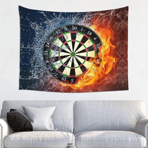 OLLiNs Bedruckter Wandteppich mit Dartscheibe, Wandbehang, Bettwäsche, Wandteppich für Party, Heimdekoration (73 x 95 cm) von OLLiNs