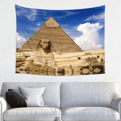 OLLiNs Wandteppich, Pyramiden von Ägypten, bedruckter Wandteppich, Raumdekoration für Party, Heimdekoration, 73 cm x 95 cm von OLLiNs