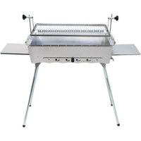 Mangal Ideal Edelstahl 1,5 mm rostfrei Schaschlik Grill Rost verstellbar - silber von OLYMP HANDELS GMBH