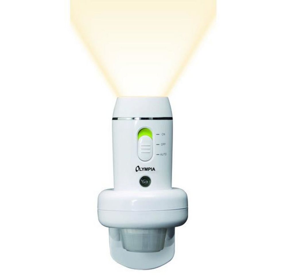 OLYMPIA OFFICE LED Taschenlampe NL 300, Not-/Nachtlicht Sensor, Beleuchtung, Ladestation, Akku, Batterie, weiß von OLYMPIA OFFICE