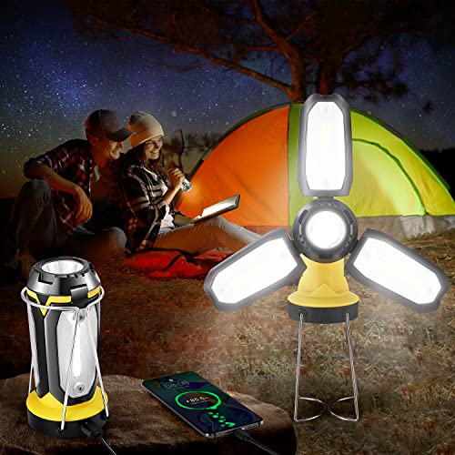 ONEFIRE Campinglampe,LED Campinglampe Aufladbar,400LM Camping Lampen,6 Modi Campinglampe Akku Lampe,48 Stunden Laufzeit,Camping Lampe Batteriebetrieben,Zeltlampe Akku Camping Licht Camping Zubehör von One Fire