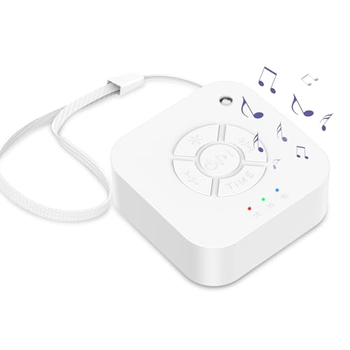 OQIMAX White Noise Machine, Tragbar Weißes Rauschen Machine Baby mit Nachtlicht, 9 Beruhigende Klänge, Einschlafhilfe Babys Erwachsene mit Timer, Speicherfunktion, USB Wiederaufladbar von OQIMAX