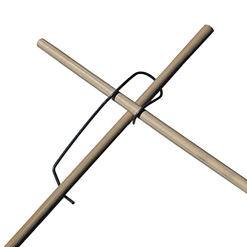 25 Tonkinklammern (Bambusklammern) für Bambus-, Tonkin-, Glasfaser-Stäbe mit Ø 8-16 mm für den flexiblen BAU von Rankgittern von ORANGE DEAL