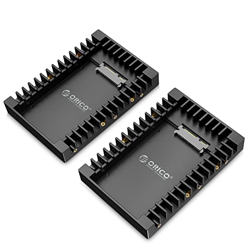 [2 Stück] ORICO 2,5" auf 3,5" interner Festplattenadapter Konverter Einbaurahmen Wechselrahmen, für 2,5 Zoll SATA HDD oder SSD von 7/9,5/12,5 mm, Kein Kabel Erforderlich(1125SS) von ORICO