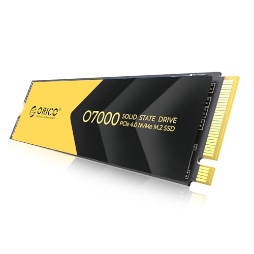 ORICO M2 SSD 512GB, NVMe SSD M.2 mit Kühlkörper, PCIe 4.0 Gen4, bis zu 7000MB/s, M.2 2280 Internal SSD für PS5, PC Desktop und Laptops-O7000 von ORICO
