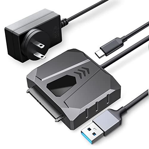 ORICO SATA Kabel Adapter,USB 3.0 zu SATA III Kabel für 3,5 Zoll HDD/SSD Festplatten,Unterstützt UASP,mit 12V2A Adapter (S2-3AD-10) von ORICO