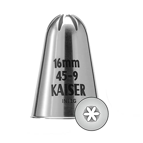 Original Kaiser Sterntülle geschlossen 16 mm, Spritztülle, Edelstahl rostfrei, falz- und randfrei von ORIGINAL KAISER