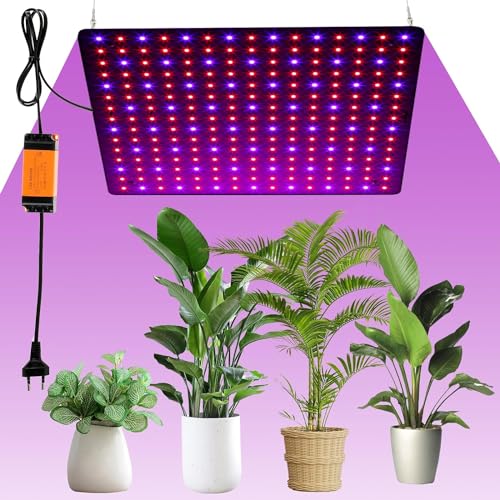 OROMYO Pflanzenlampe LED Vollspektrum 225 LEDs 1000W Pflanzenlampe Anzucht mit 4 Haken Pflanzenleuchte Hängend LED Grow Light fur Gewächshauspflanzen, Gemüse, Blumen (Rot+Blau) von OROMYO